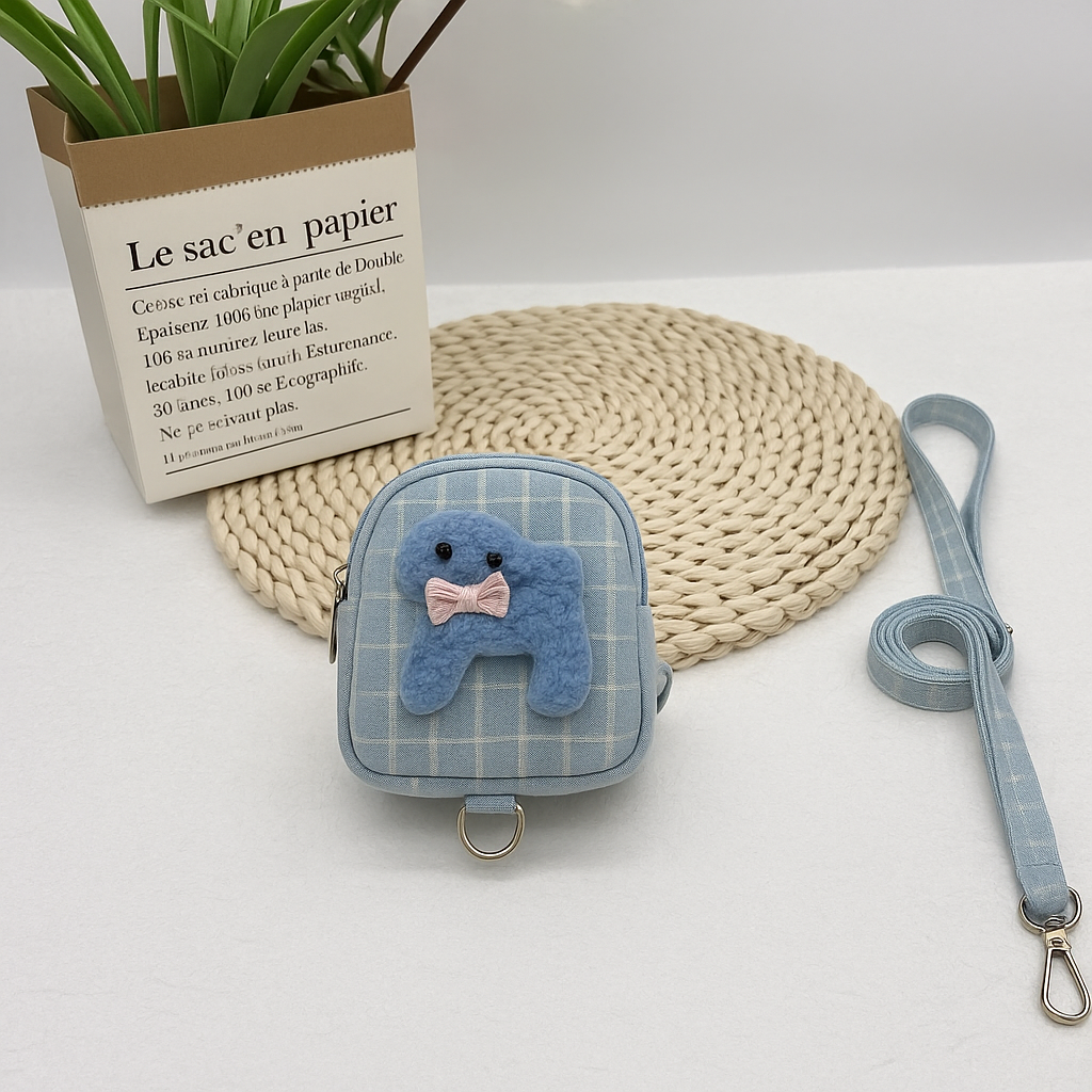Mochila para Mascotas con Osito de Peluche y Correa de Paseo🐾🐕🦺
