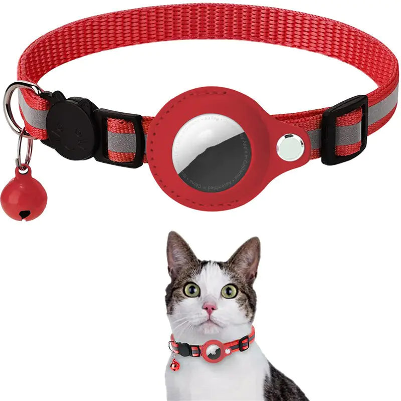 🐾 Collar Reflectante para Mascotas con Campanita y Soporte para Airtag