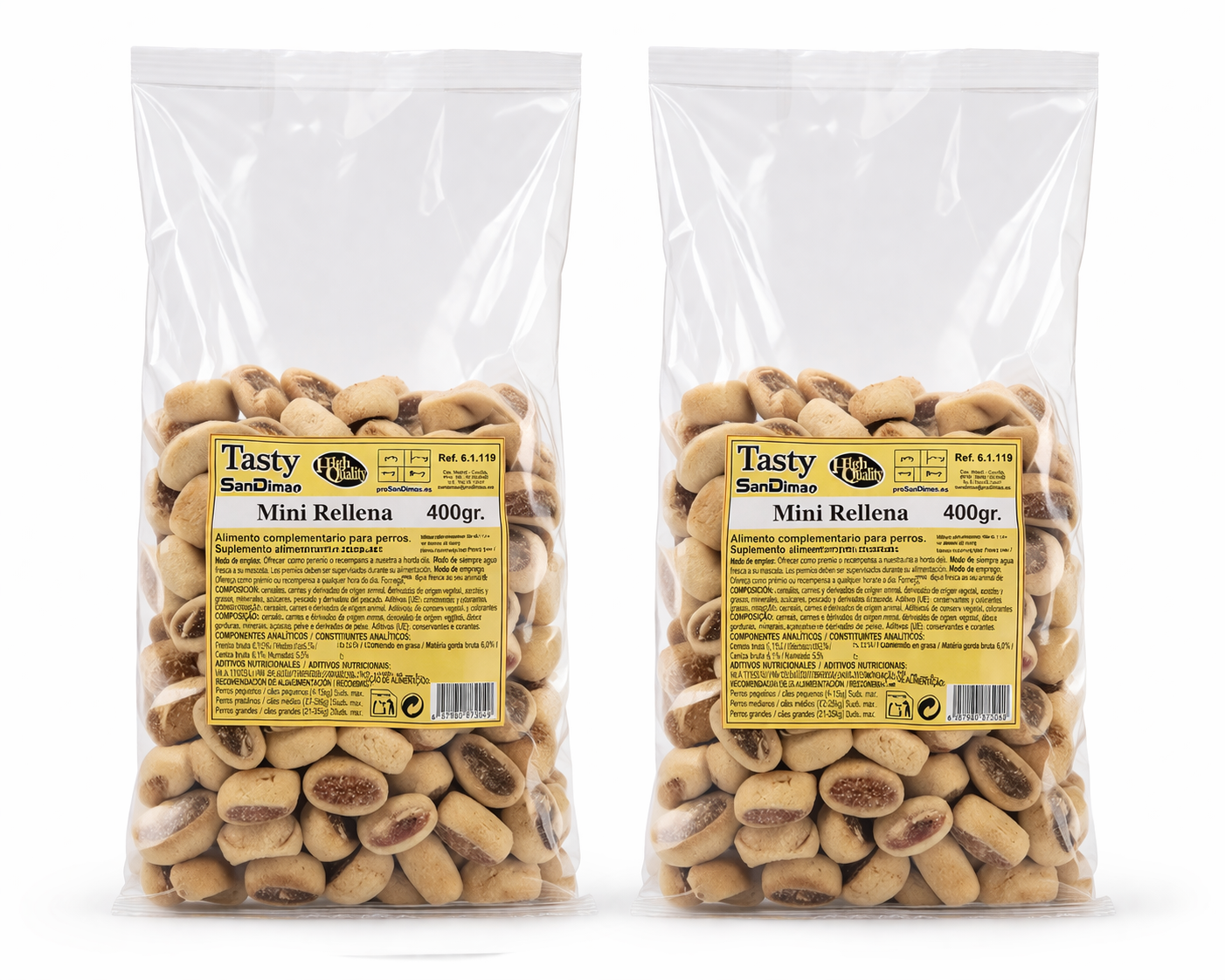 🐾🍪 Tasty Mini Rellena – 400 g