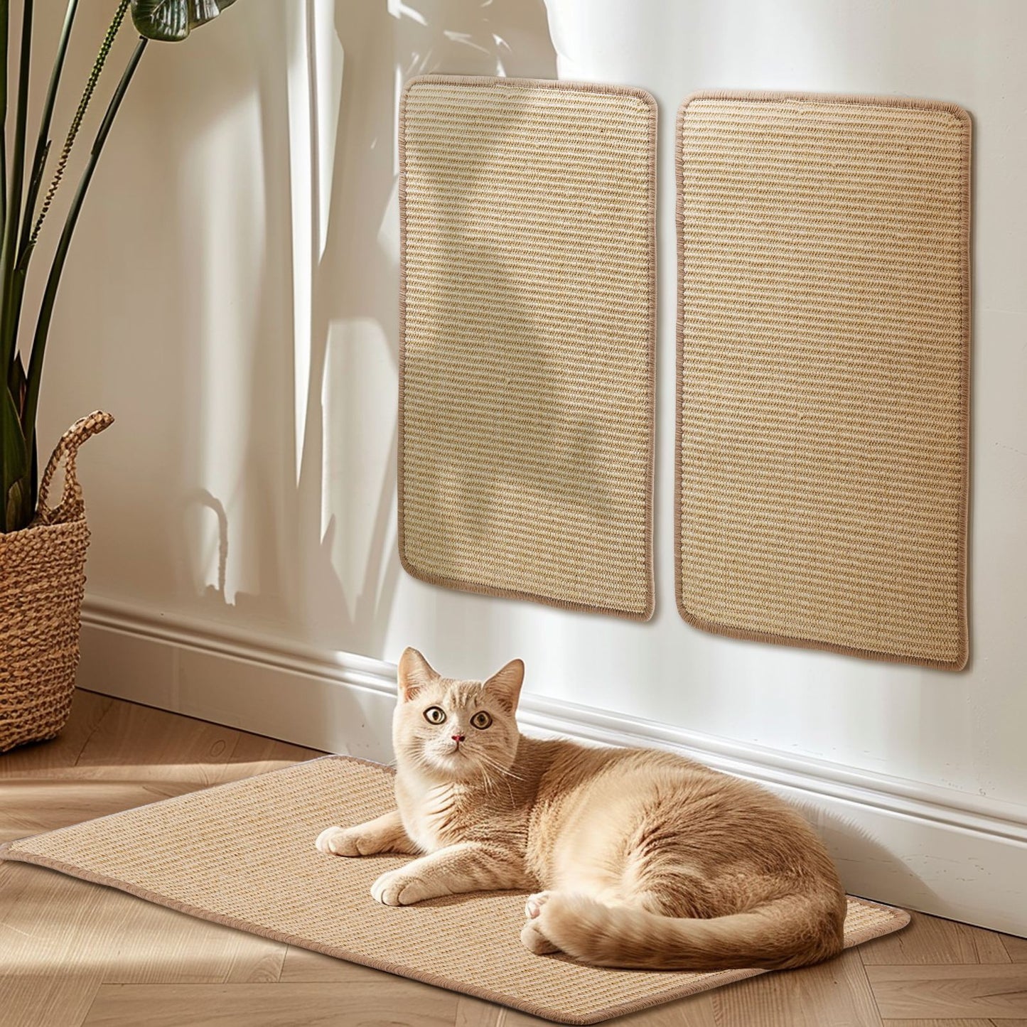 🐾 Nobleza – Alfombra Rascadora para Gatos de Sisal Natural (Pack de 2)