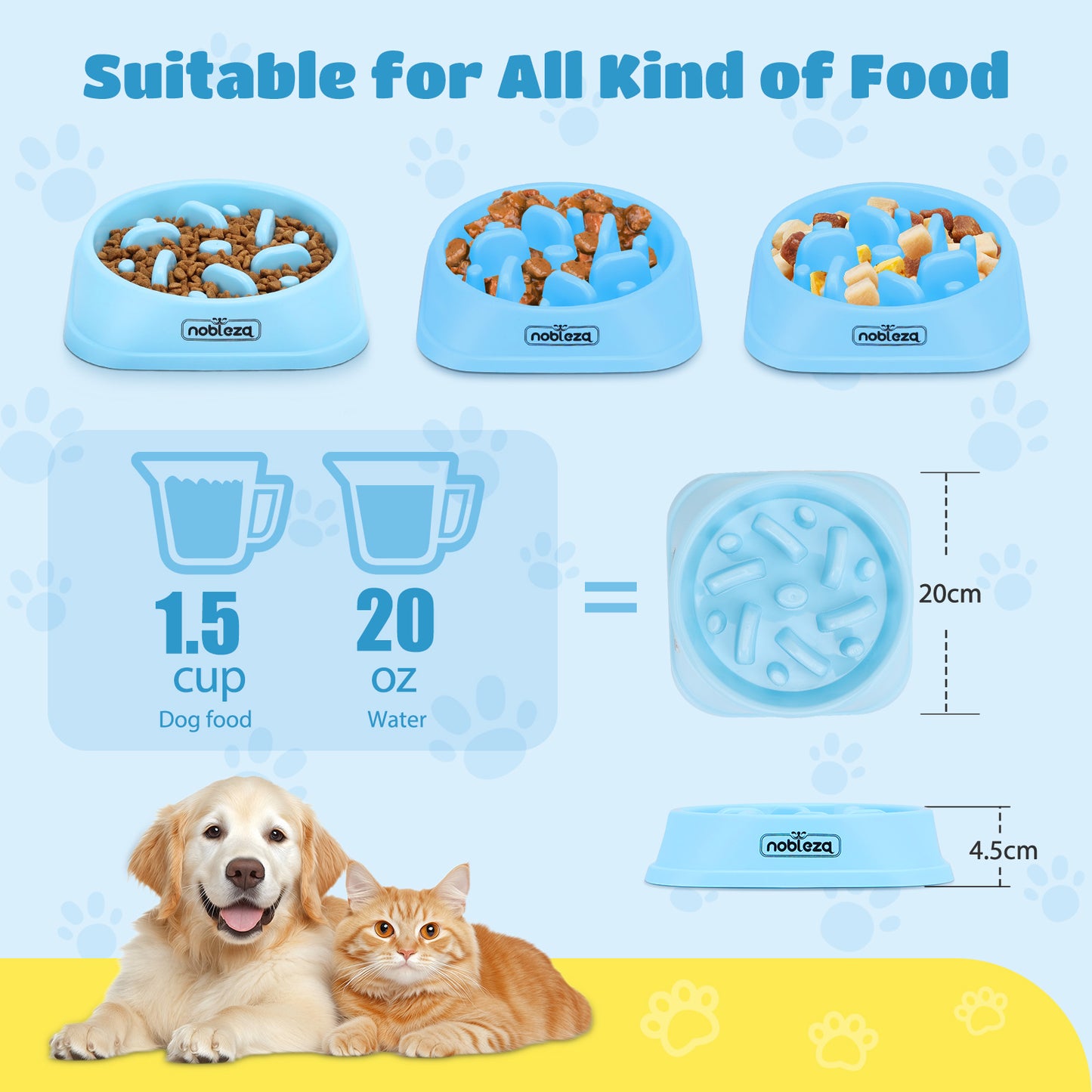 💙Comedero Antivoracidad Azul (Nobleza)