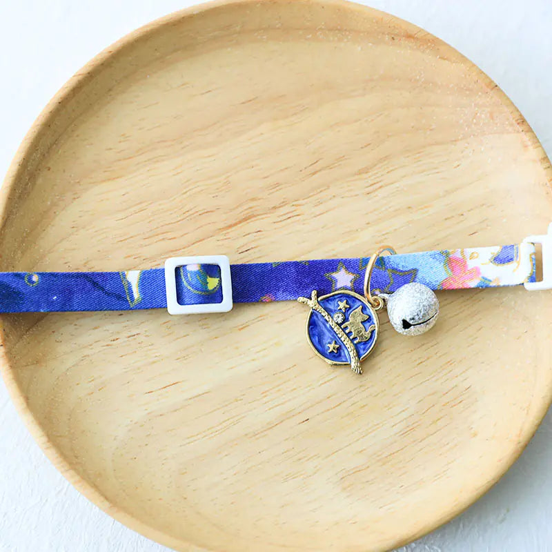 Collar para Gato o Perro con Cascabel Plateado y Placa de Identificación Antipérdida