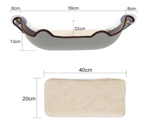 Hamaca de Ventana para Gatos con Ventosas de Succión Reforzadas🐾😻