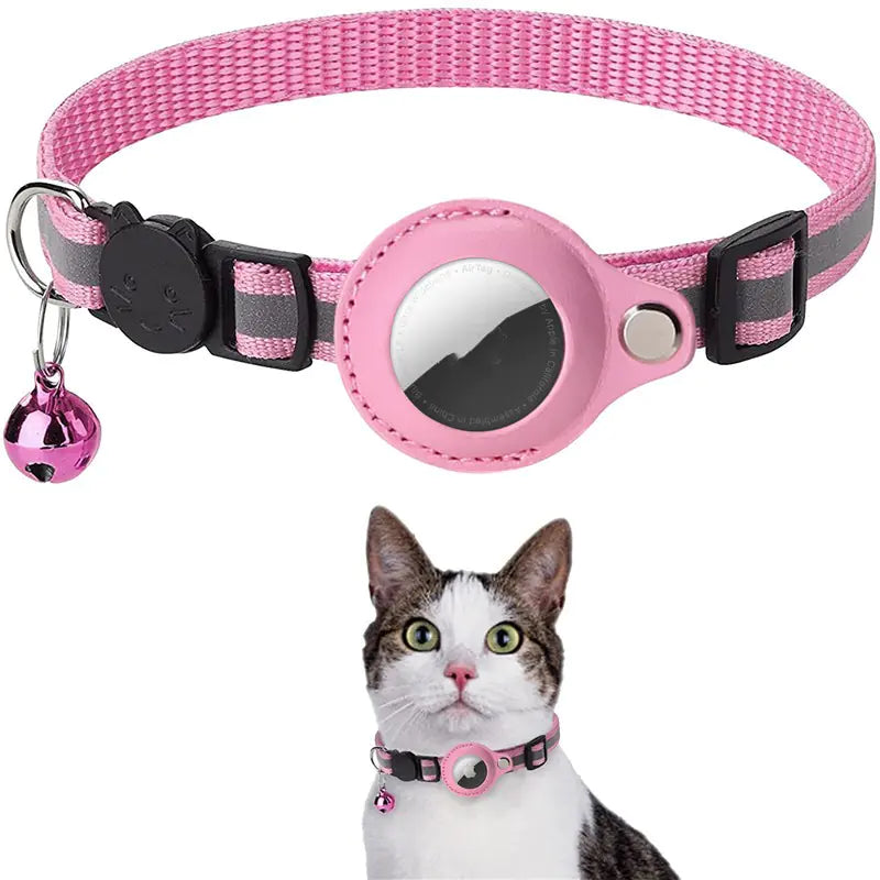 🐾 Collar Reflectante para Mascotas con Campanita y Soporte para Airtag