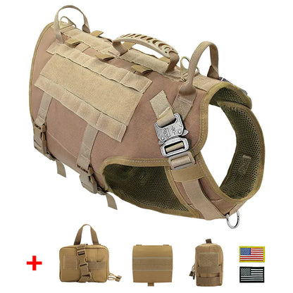 🐕‍🦺 Chaleco para Perro Grande con Correa y Mochila – Combo Completo para Malinois