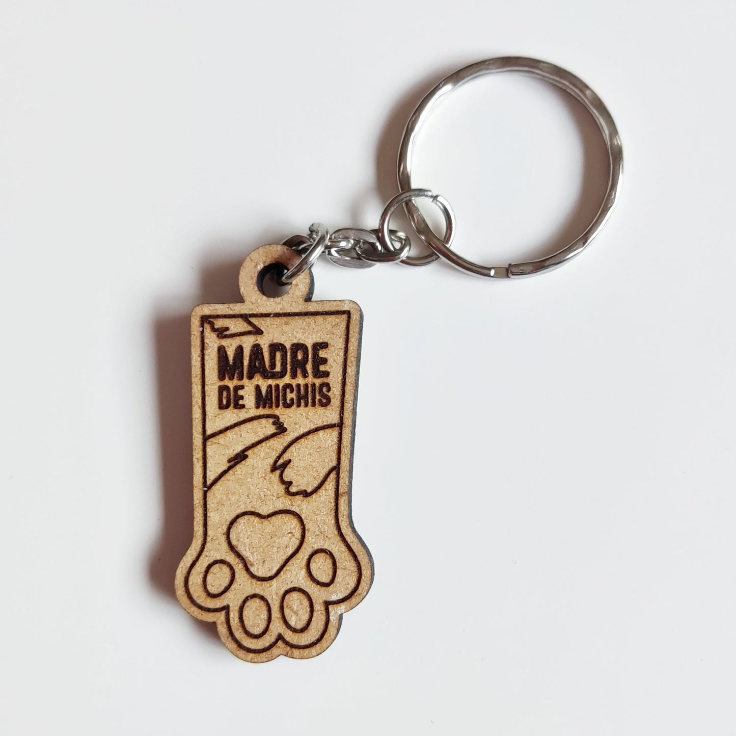 Llavero o imán "Madre de michis"