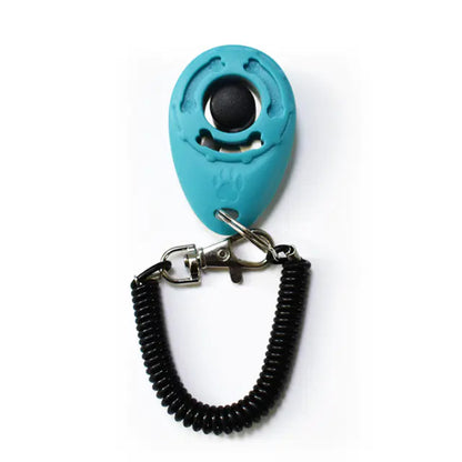 Clicker ajustable para adiestramiento de perros con correa tipo llavero.