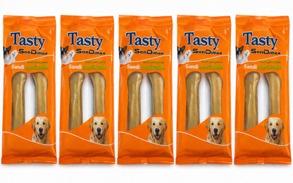 🐾 Hueso Vacuno Prensado 11 cm (Pack x2)snack natural!