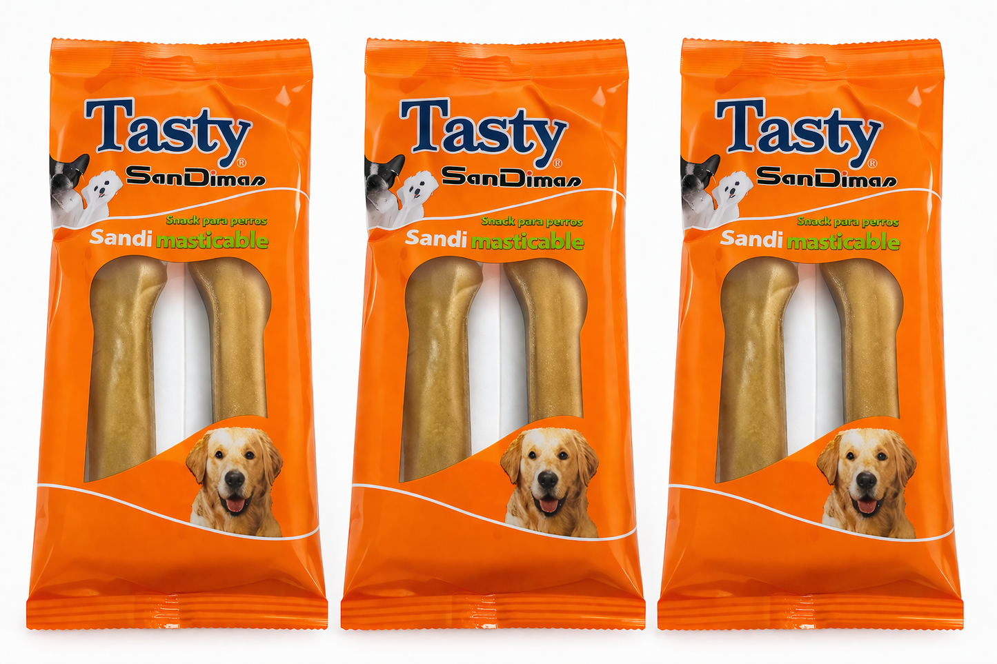 🐾 Hueso Vacuno Prensado 11 cm (Pack x2)snack natural!
