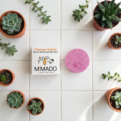 Champú Sólido Natural para Perros y Gatos con Aloe Vera – Hidratación y Calma para Pieles Sensibles y Atópicas 🛁
