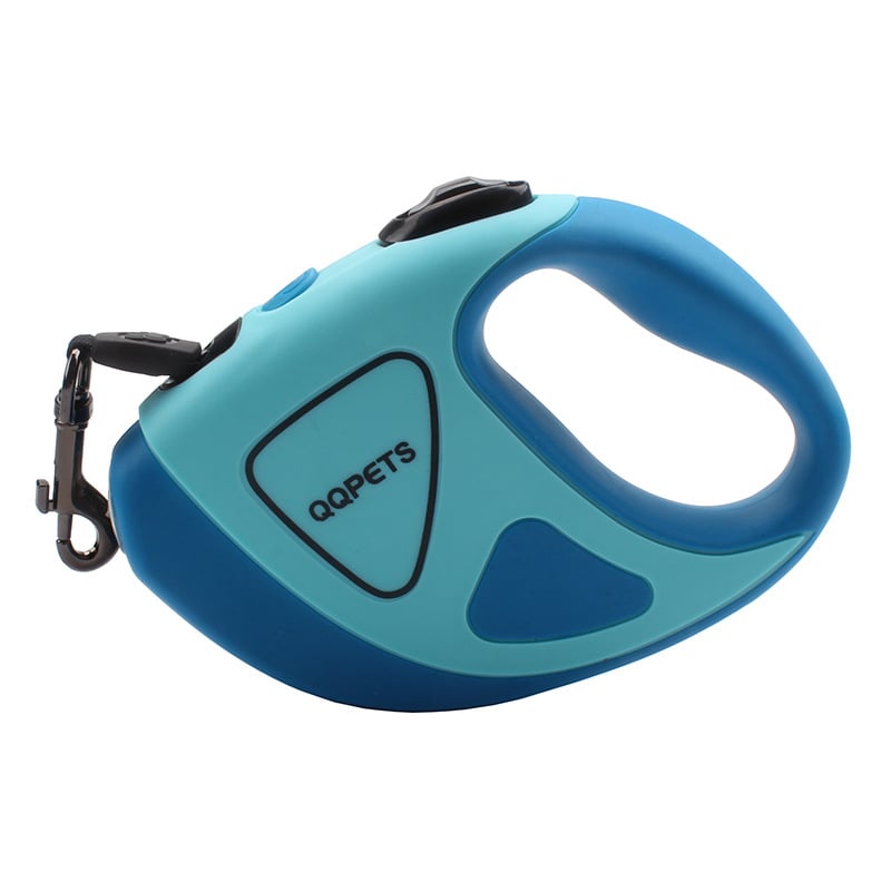 ✨ Correa Retráctil Automática con Luz LED y Cuerda de Fibra – Paseos Brillantes y Seguros 🐶🌙