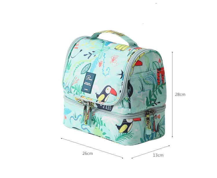 Neceser impermeable de gran capacidad con estampado, para viajes con mascotas🐾🌏