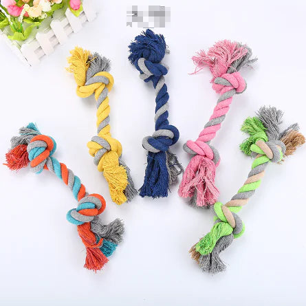 Juguete Grande de Cuerda con Nudos de Algodón para Perros – Entrenamiento (28 cm)