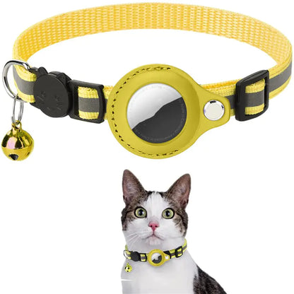 🐾 Collar Reflectante para Mascotas con Campanita y Soporte para Airtag