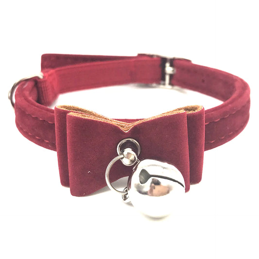 Collar para mascotas con cascabel y lazo para gatos😻