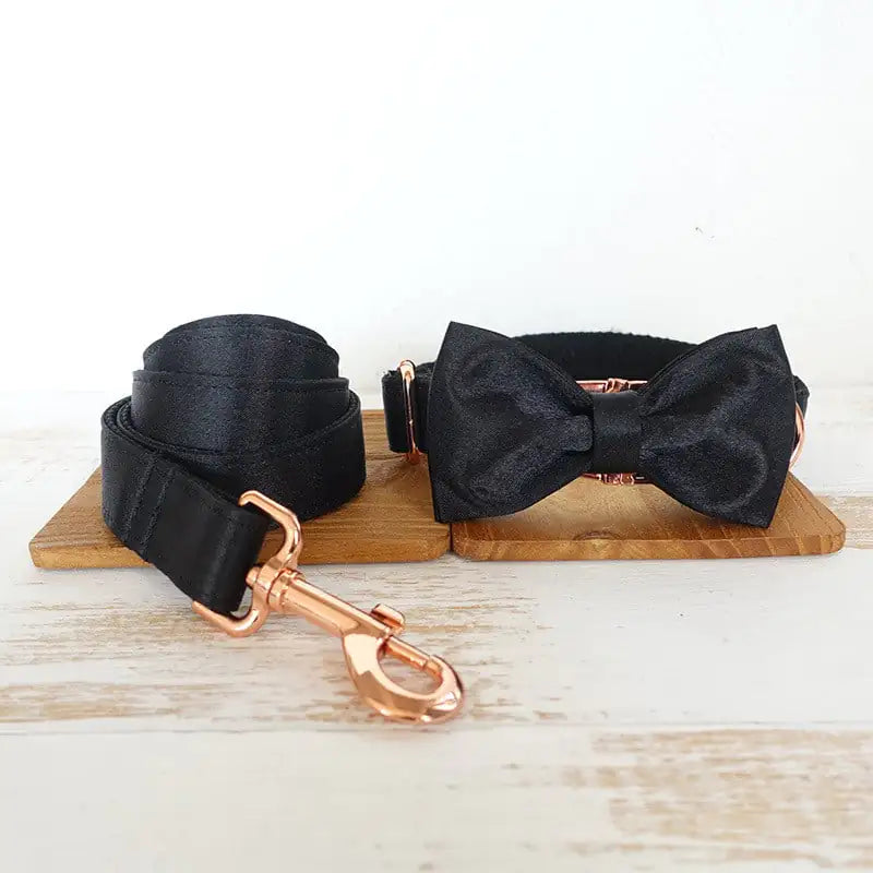 Collar de seguridad para perro de terciopelo negro de lujo 🐾✨