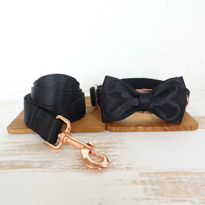 Collar de seguridad para perro de terciopelo negro de lujo 🐾✨