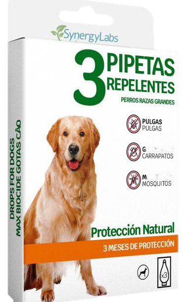 5 Pipetas Repelentes SynergyLabs (Perros Razas Grandes)
