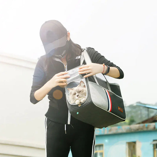 Mochila Transportadora para Mascotas, para Gatos y Perros, Bolsa Transpirable