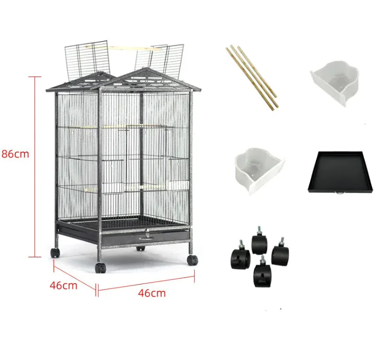 Jaula Aviario Premium de Aleación Multifuncional