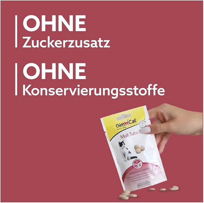 🐾 GimCat Malt Tabs – Snacks con malta para gatos 🌿