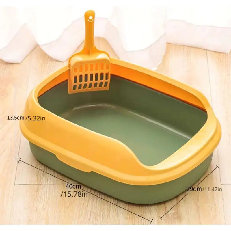 Arenero Semicerrado con Protector Antisalpicaduras Extraíble😼🐾