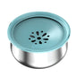 Bebedero grande de acero inoxidable para mascotas con protector Antisalpicaduras