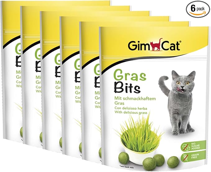 🐾 GimCat Gras Bits – Snacks para gatos con hierba deliciosa 🌱
