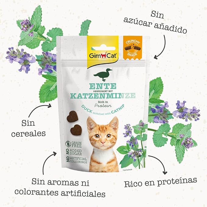 😻 Snack crujiente de pato enriquecido con menta + Catnip 😺✨