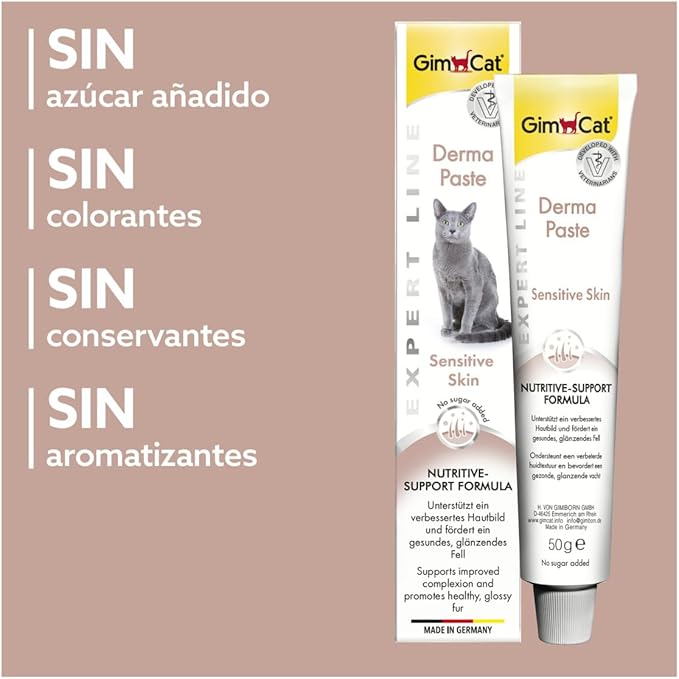 🐾 GimCat Derma Paste – Cuidado de la piel y el pelaje ✨