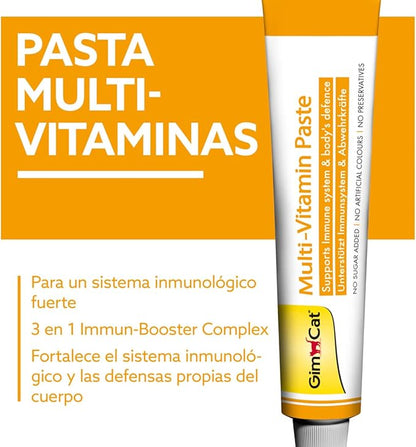 GimCat Multi-Vitamin Professional – Defensas fuertes, energía diaria y pelaje radiante 50g
