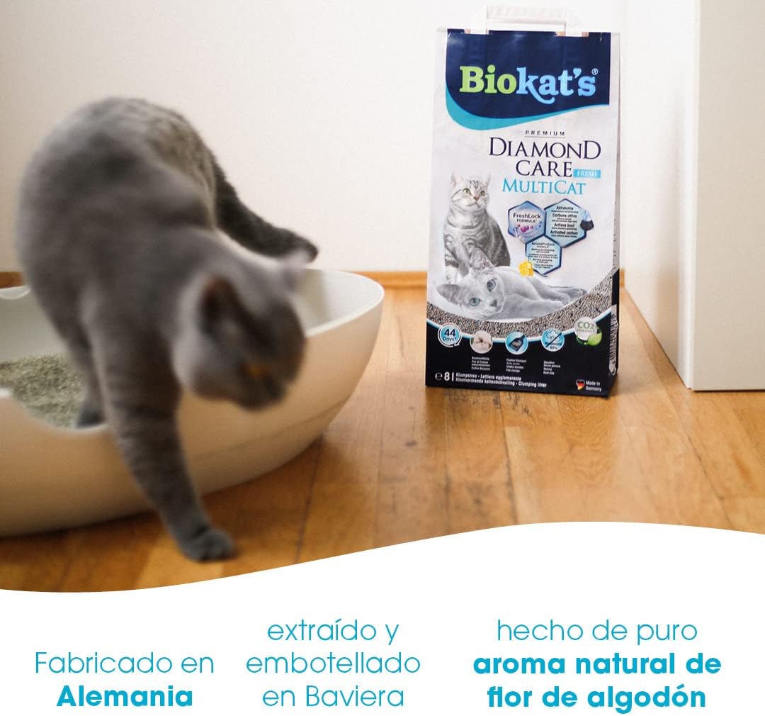 💎 Biokat’s Diamond Care Multicat – Arena para Gatos 8 L