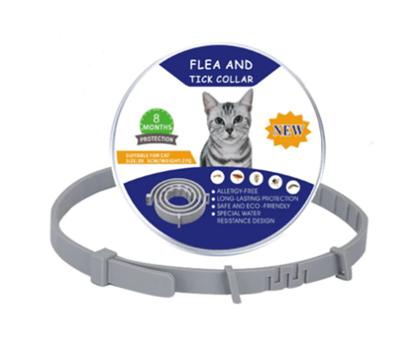 "Collar de Silicona para Mascotas con Repelente de Pulgas"