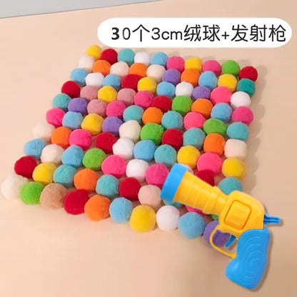 🐱🎯 Juguete Interactivo para Gato con Lanzador de Pelotas de Felpa