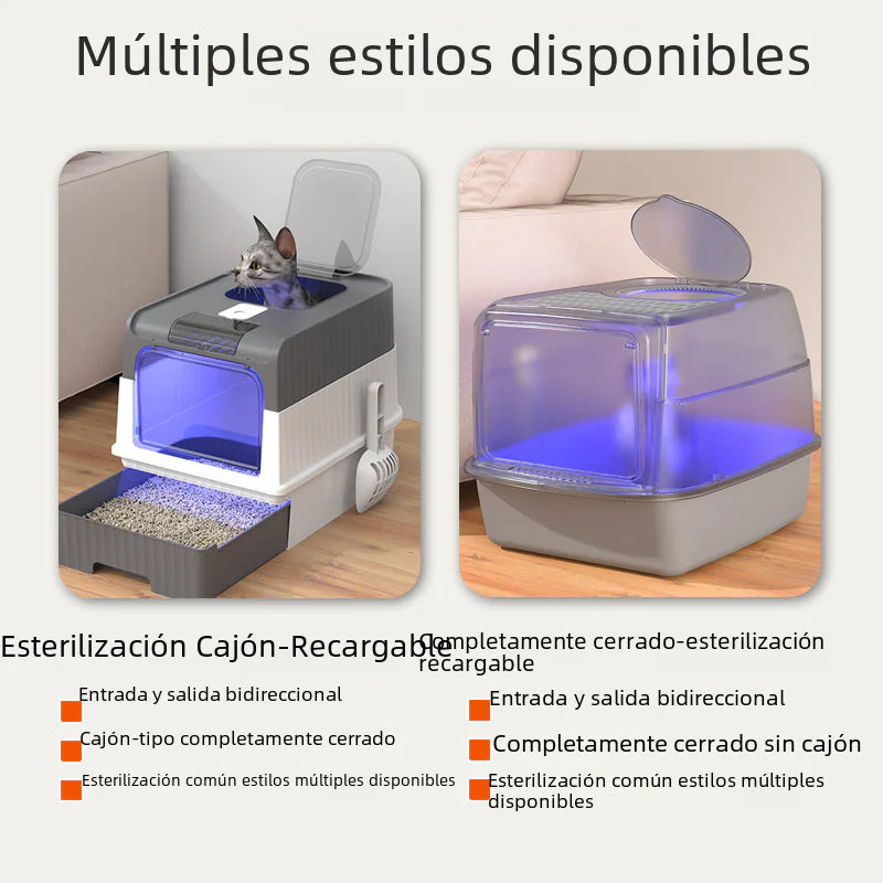 Arenero XL Cerrado con Cajón Deslizante – Higiene y Comodidad para tu Gato😻❤