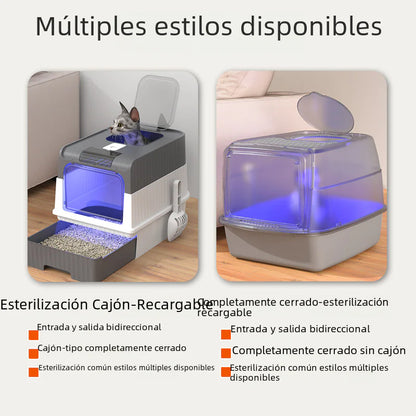 Arenero XL Cerrado con Cajón Deslizante – Higiene y Comodidad para tu Gato😻❤