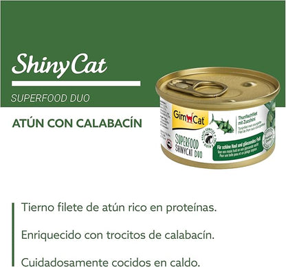 🐟 GimCat ShinyCat Duo – Atún y Calabacín (70 g)