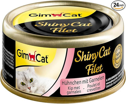 🐱 GimCat ShinyCat Filet – Pollo con Gambas 70 g
