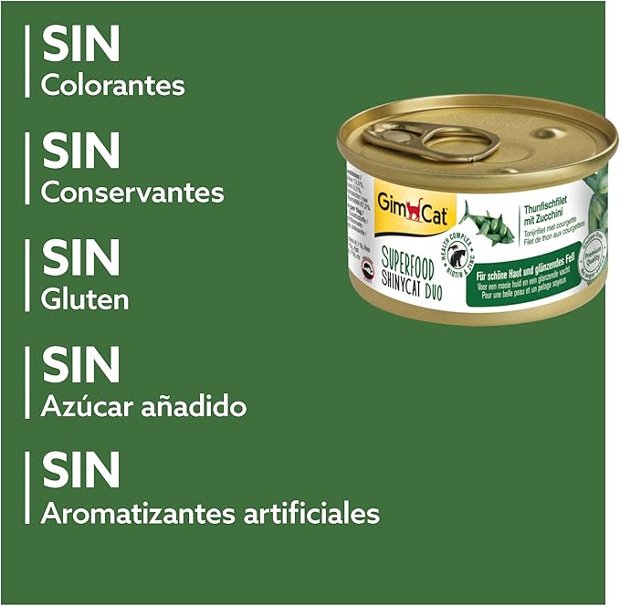 🐟 GimCat ShinyCat Duo – Atún y Calabacín (70 g)