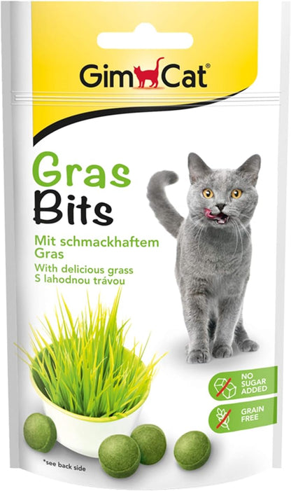 🐾 GimCat Gras Bits – Snacks para gatos con hierba deliciosa 🌱