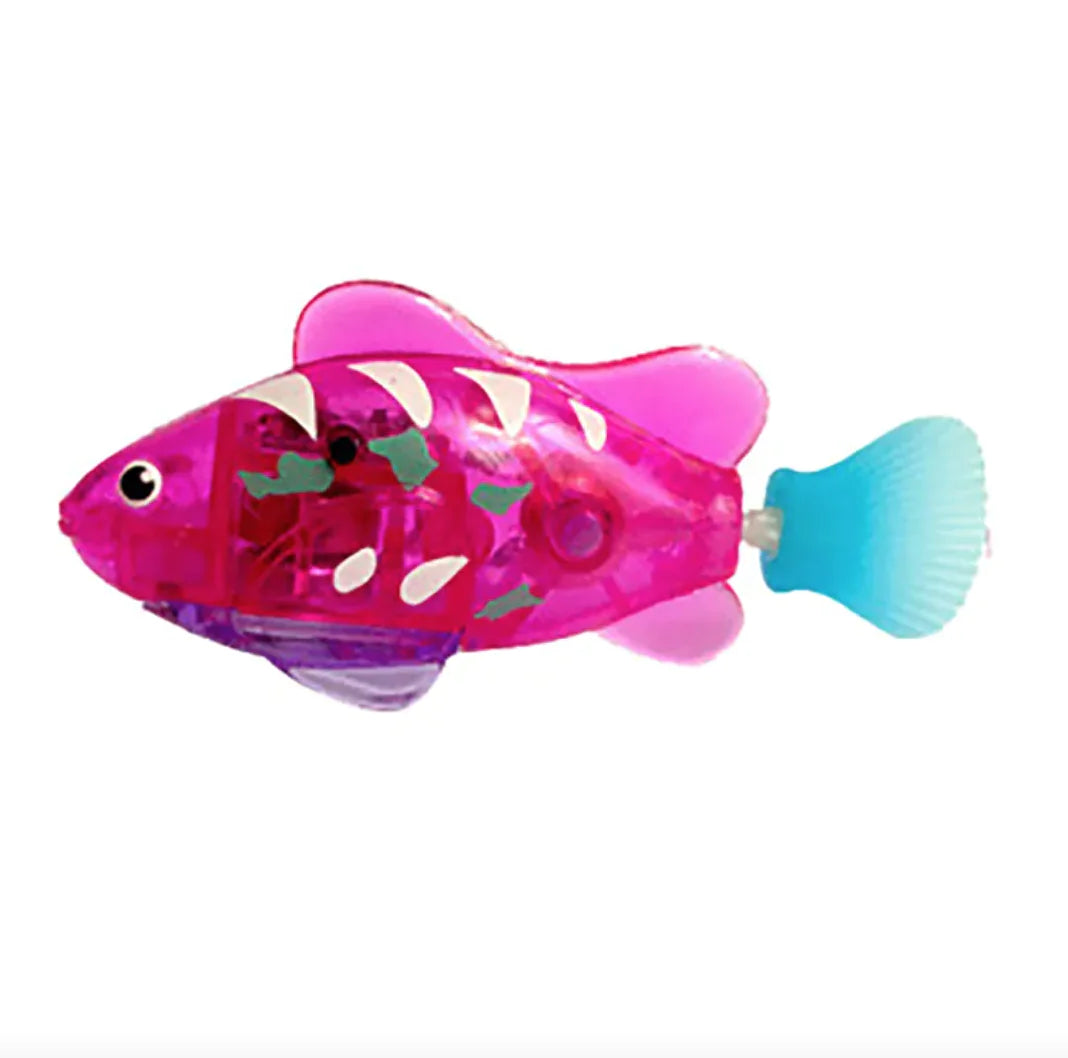 Juguete para gatos con forma de pez y luz LED🙀😻
