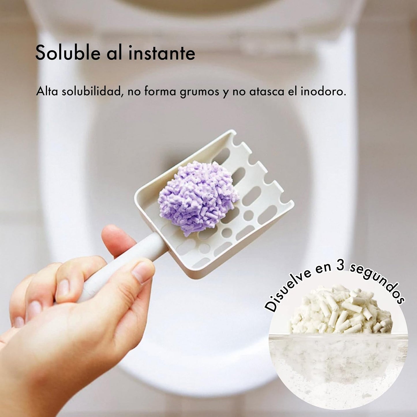 SaniMiaou-Arena Premium Para Gatos TOFU – Fibra Natural Vegetal con Aroma a Lavanda