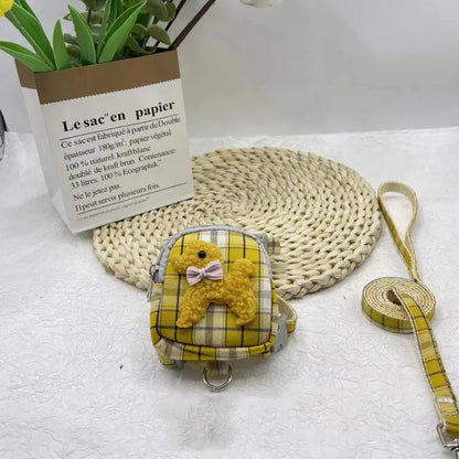 Mochila para Mascotas con Osito de Peluche y Correa de Paseo🐾🐕‍🦺
