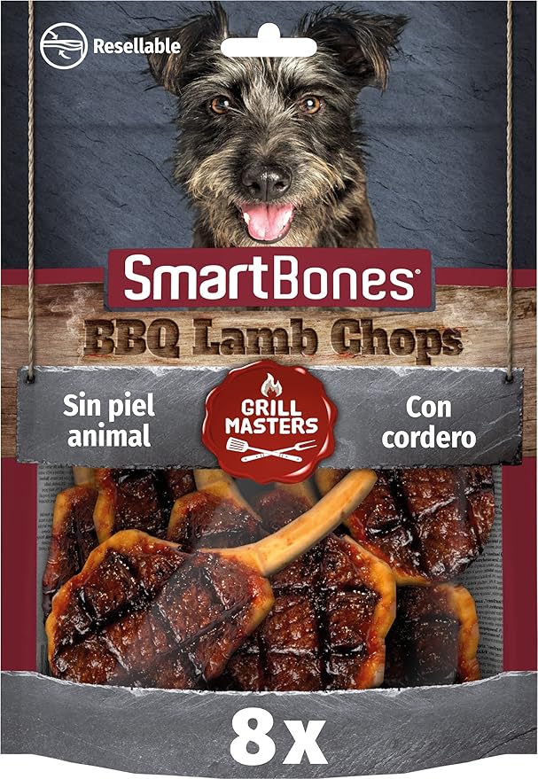 🔥 SmartBones BBQ Lamb Chops – La experiencia parrillera que tu perro estaba esperando 🔥(8 uds) 232 g