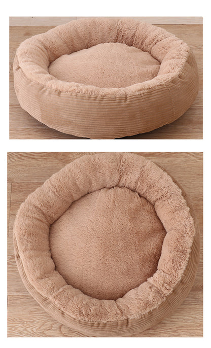 Cama redonda gruesa y cálida para mascotas pequeñas🐾🐶😻