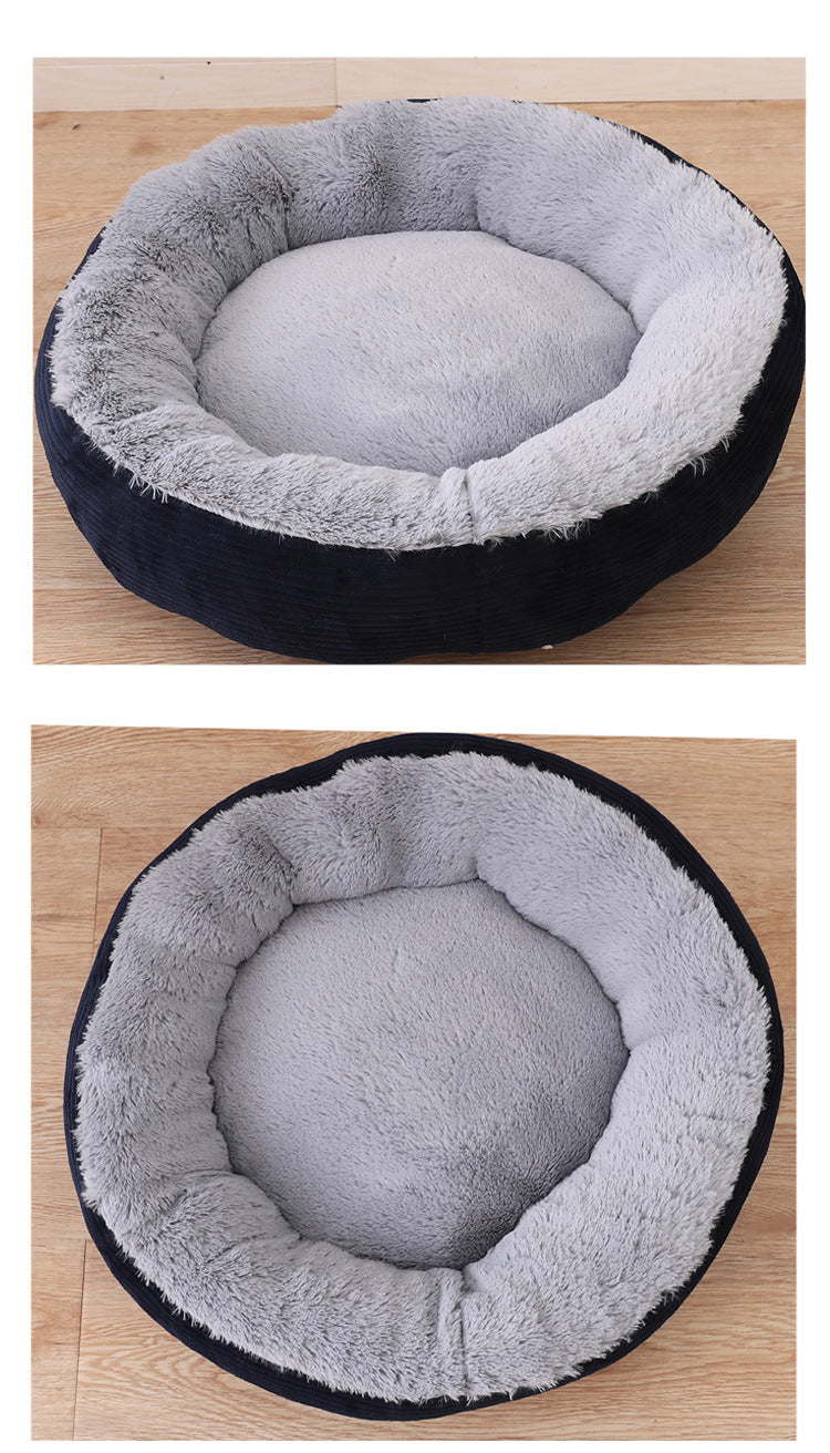 Cama redonda gruesa y cálida para mascotas pequeñas🐾🐶😻