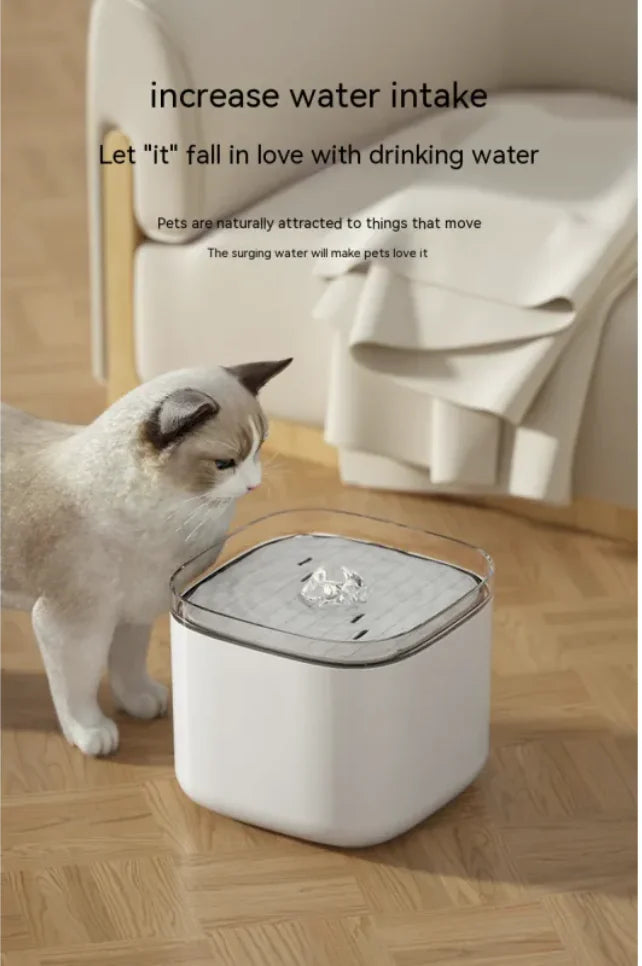 😻Dispensador Inteligente de Agua para Mascotas 3 L — Comedero Eléctrico para Gatos con Protección Antiquemaduras por Seco