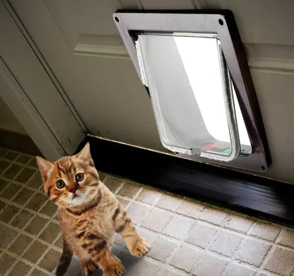 ✅ Puerta para mascotas con cierre de seguridad en plástico ABS