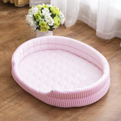 Cama Fresquita para Mascotas con Tejido de Hielo – Comodidad Todo el Año❄🐾