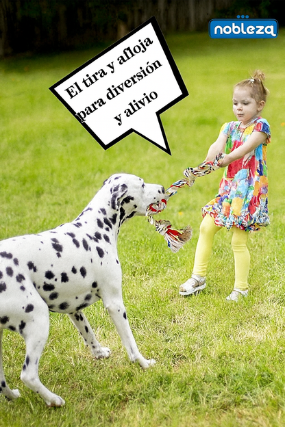 Juguete de Cuerda Nobleza Modern para Perros, Entrenamiento para Perros, Beneficioso para la Salud Mental y Dental, Limpieza, para Perros Grandes con Dentición